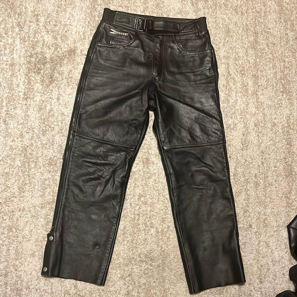 Joe Rocket Black Leather moto gear